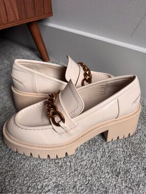 Zara Platform Lug Heeled Loafer Size 8